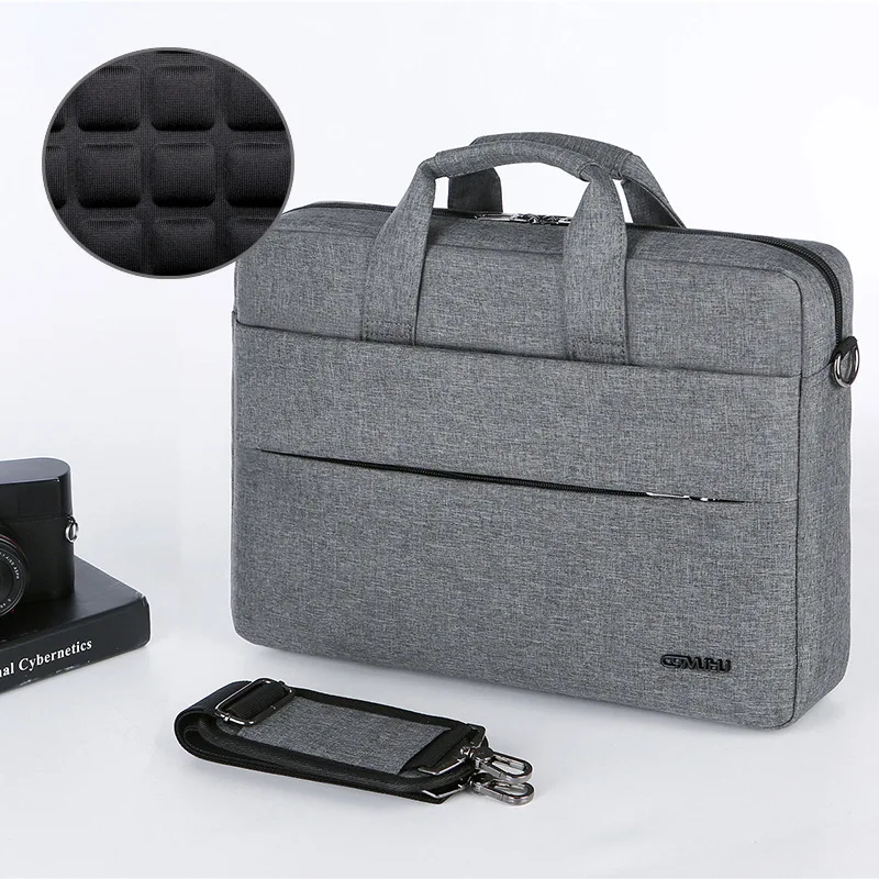 One Shoulder Computer Bag, Men's and Women's Portable Notebook Bag, Large Capacity Business Briefcase Multi-compartment