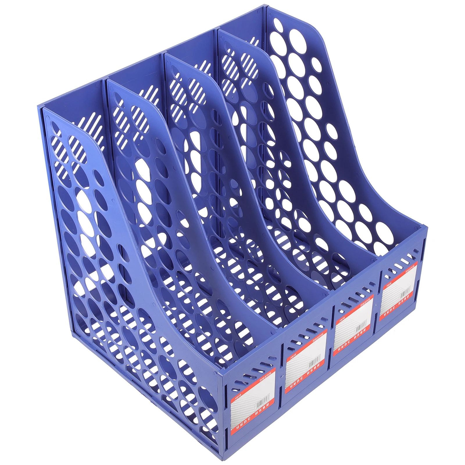 

Desk Document Storage Rack Blue Standing Folder File Organizer Holder Office Desktop Practical Modern Design Fashionable