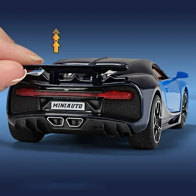 1:32 Chiron Legering Auto Diecasts & Toy Vehicles Auto Model Geluid en licht Trek Auto Speelgoed Voor Kinderen Geschenken