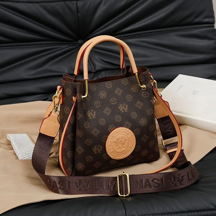 

2026 New Wide Strap Print Tote Bag, Multi-Way Convertible Top Handle Shoulder Bag, Bohemian Vintage Casual Chic for Daily Use