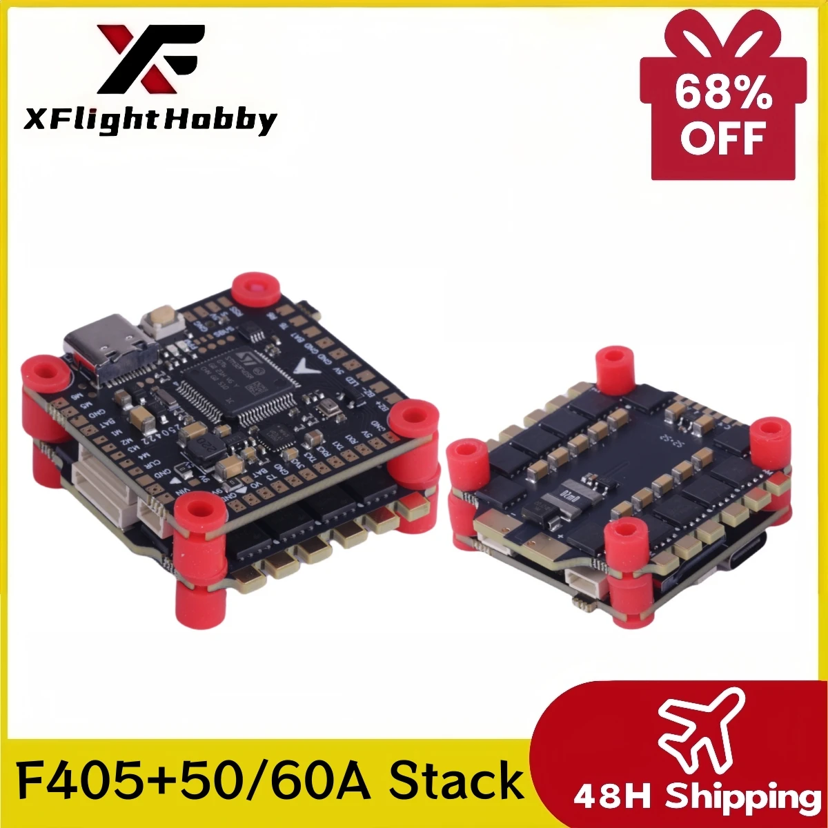 

XFlight Hobby F405 Flight Stack F4 Flight Control BLS 4in1 50A 60A ESC 2-6S Lipo 30.5*30.5mm Freestyle FPV Racing Drone