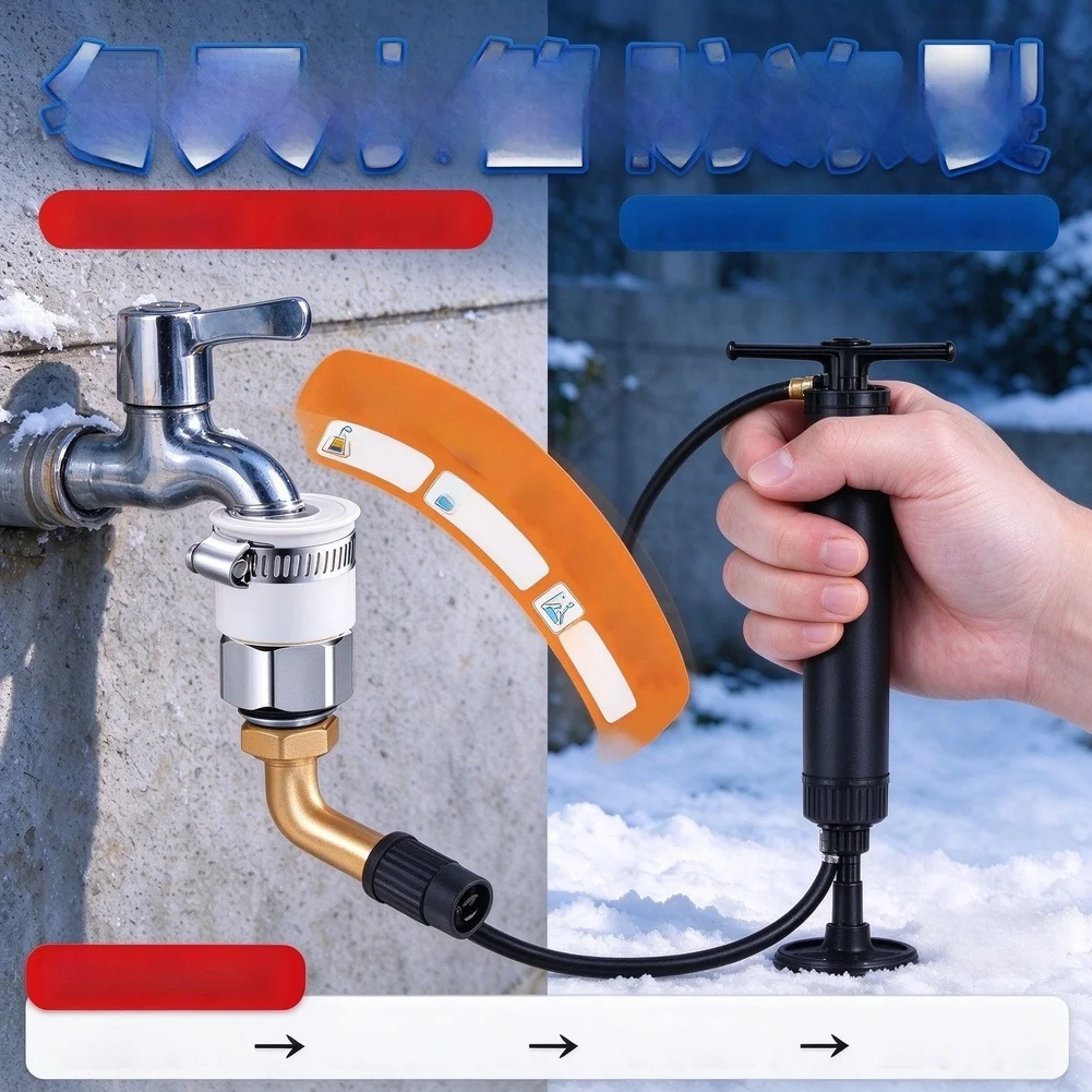 Outdoor Winter Faucet Freeze-Proof Air Valve Drain Pipe Burst Protection Tool Winter Water Pipe Drainage Connector