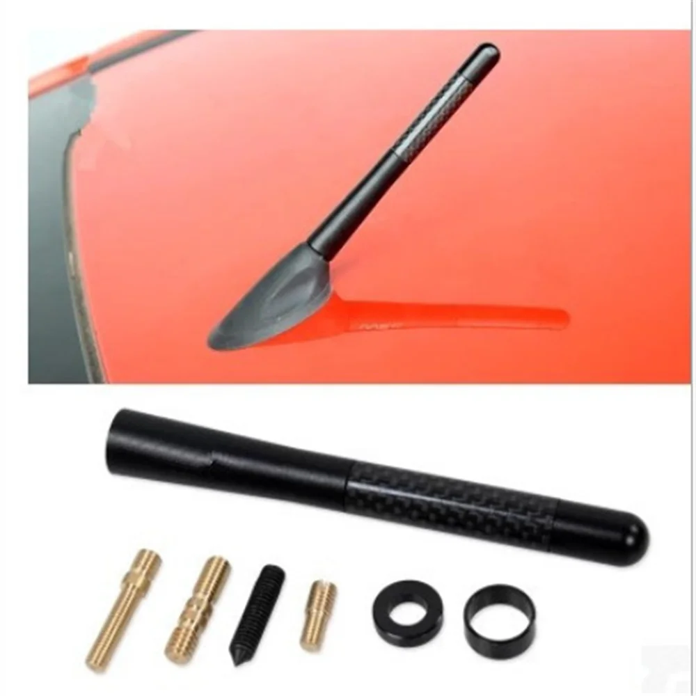 12CM Car Carbon Fiber Antenna for Renault Megane 2 3 RS Duster Logan Clio Laguna 2 Captur