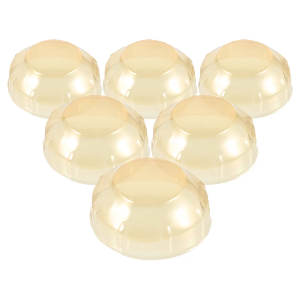 

6 Pcs Smoke Cover Dust Flexible Sensation Plate Beige Fire Safety Smoking Alarm