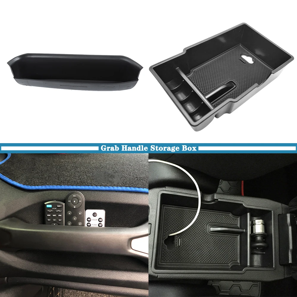 Car Co-pilot Grab Handle Armrest Storage Box Organizer for Jeep Renegade 2015 2016 2017 2018 2019 2020 2021 2022 2023 Accessory