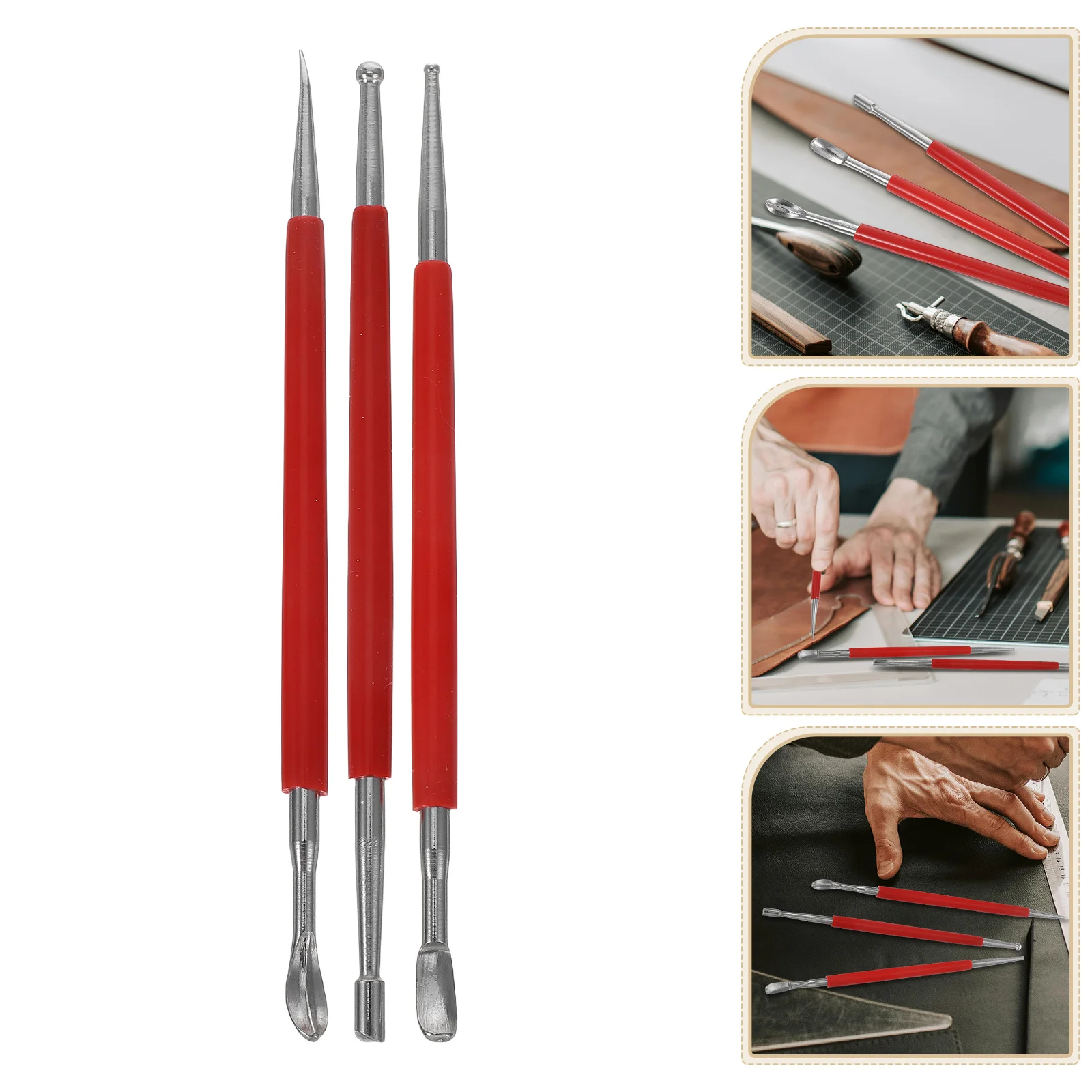 

3pcs Craft Tool Pen For Modeling Sculpting Embossing Press Line Art Diy Projects Splicing Stylus