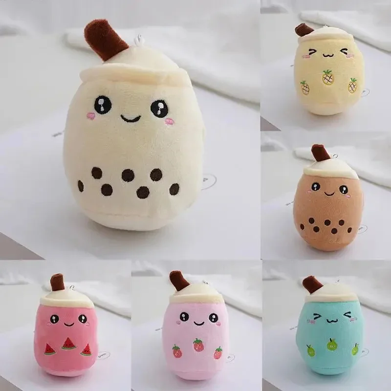 1Pc Pearl Milk Tea Plush Doll Toy Kawaii Fruit Milk Tea Cup Pillow Soft Stuffed Plushies Toy Keychain Backpack Pendant Toys Gift