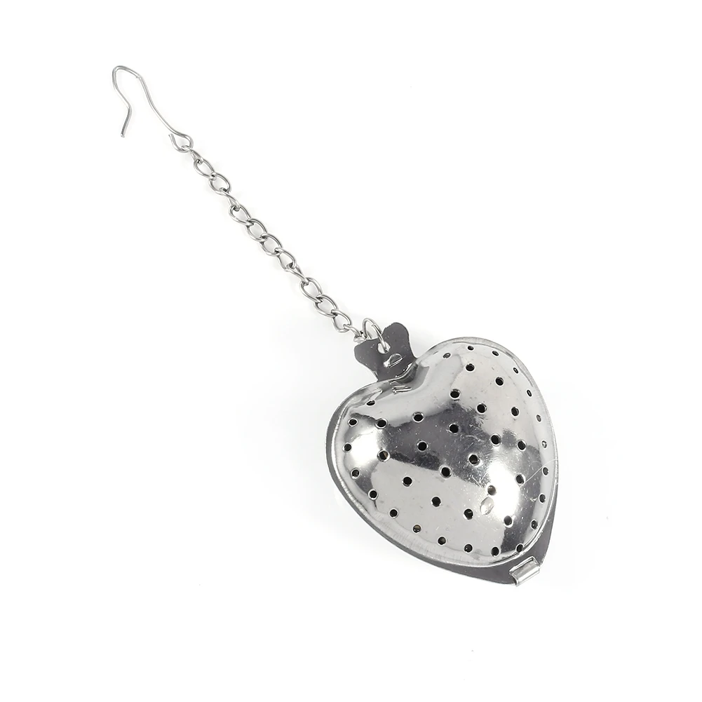 Stainless Steel Tea Infuser Heart Chain Loose Leaf Tea Strainer Filter Diffuser for Herbal Spice Tea Tools