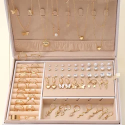 84 Pcs/Pcs Vintage Elegance Imitation Pearl Zircon Butterfly Pendant Earrings Ring Necklace For Women Daily Wear Jewelry 2024