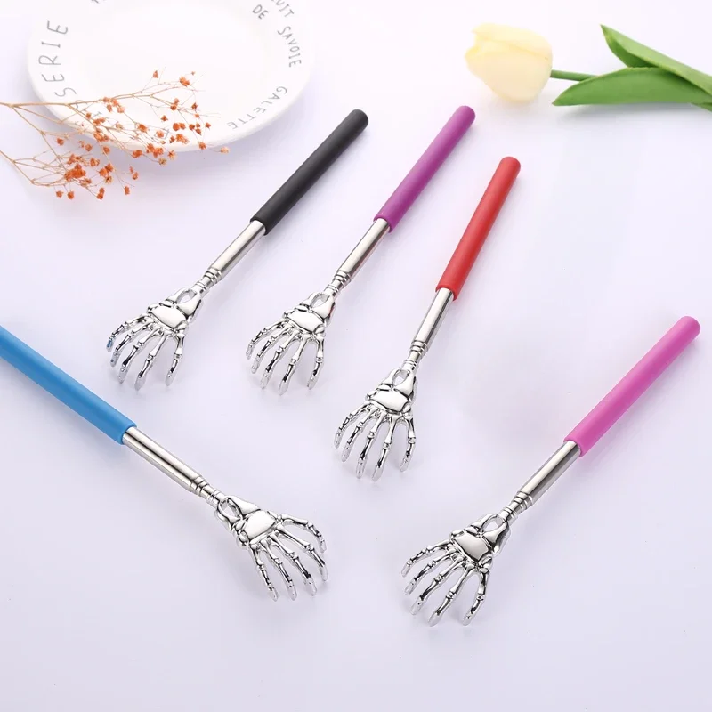 1PC Stainless steel telescopic itching and scratching massager itching and scratching tool