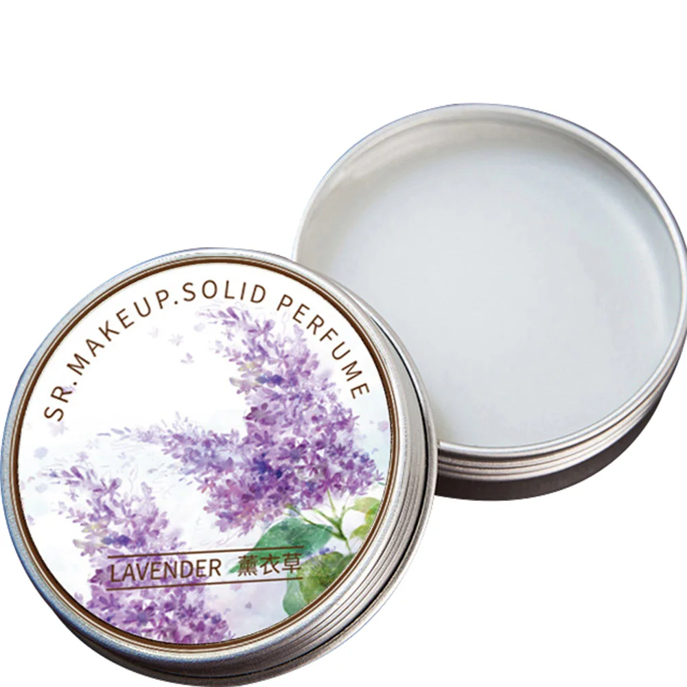 Natural Travel Size Solid Perfume Tin Jar Fragrances Mini Balm Mild Long Lasting Aroma Deodorant Fragrance Body