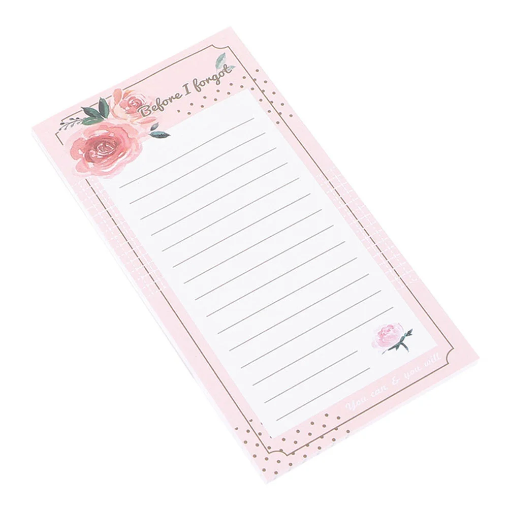 Notebook Shopping List Pad for Fridge Magnetic Grocery Paper Household Memo Pads Notepad Notepads Refrigerator