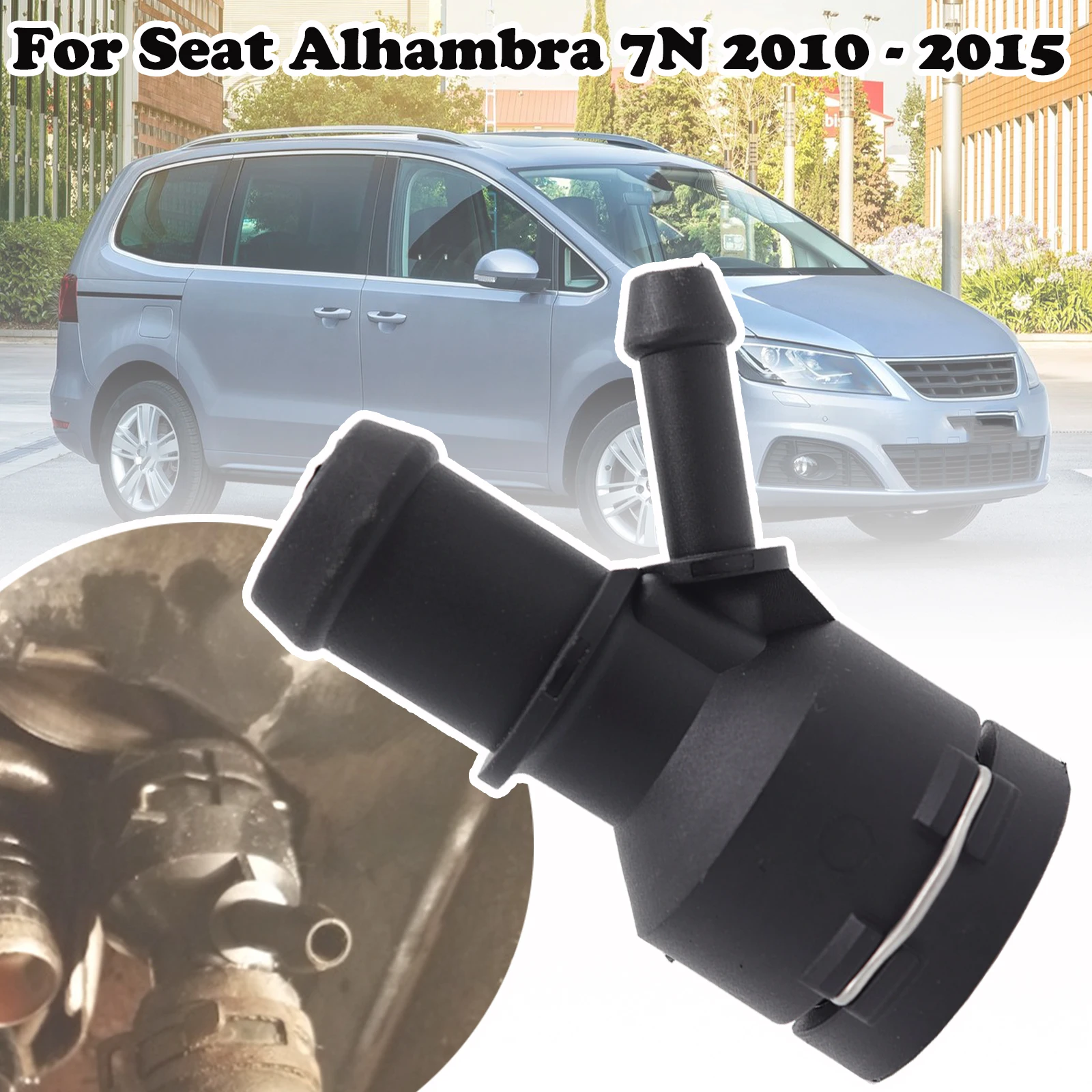 

Car Heat Exchange Coolant Flange Pipe Connector 1K0122291C Heat Coolant Hose Coupling Flange For Seat Alhambra 7N 2010 - 2015