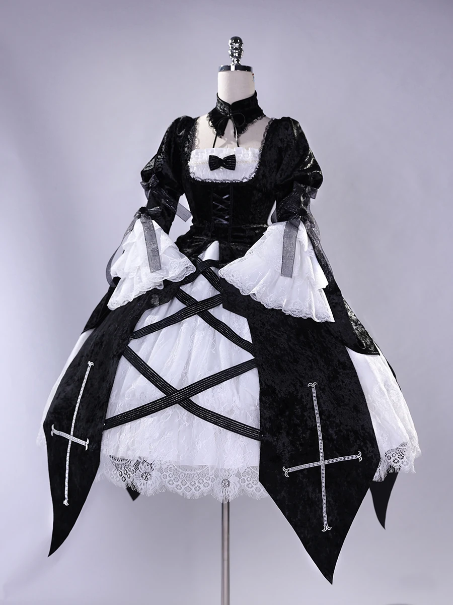 COSMART – magnifique robe de soirée gothique pour femmes, tenue de fête d'halloween, Costume de Cosplay Lolita, Rozen Maiden Suigintou, nouvelle collection