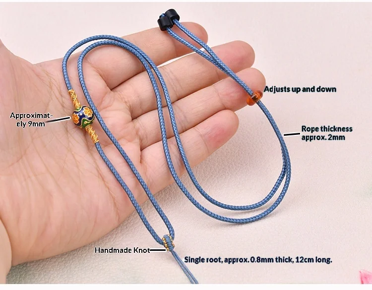 Jingtai Bead Necklace Handwoven Rope 2cm Width 66cm Girth Adjustable Chain Cord Diy Pendant Jewelry Making Accessories