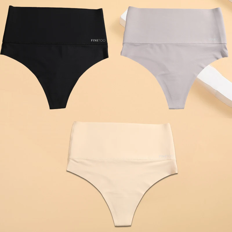 Finetoo 3 Stuks Body Shaping G-String Hoge Taille Vrouwen String Slipje Naadloze Korset Ondergoed Sexy Lingerie Sport Comfort Strings