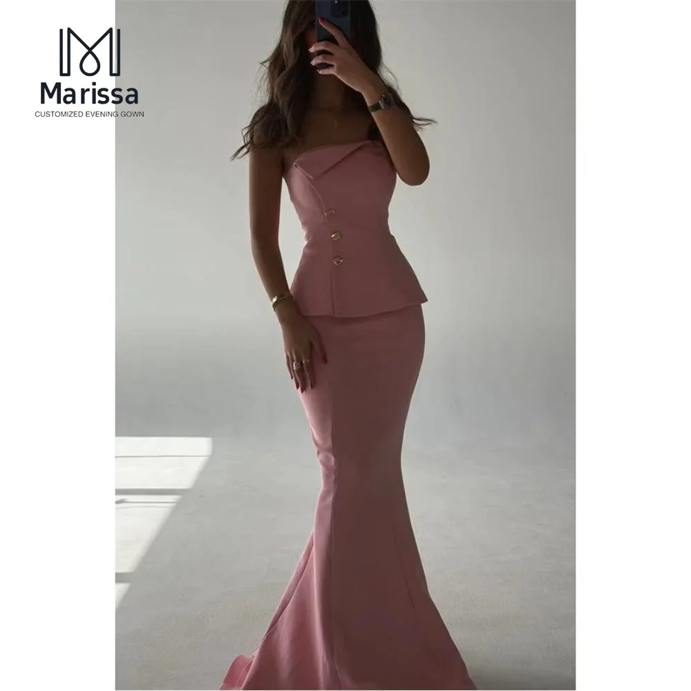 

Marissa Long Fish Tail Chic Evening Dress Woman Pink Sweet Elegant Evening Dresses for Woman Luxury Prom Dress 2025 Custom Made