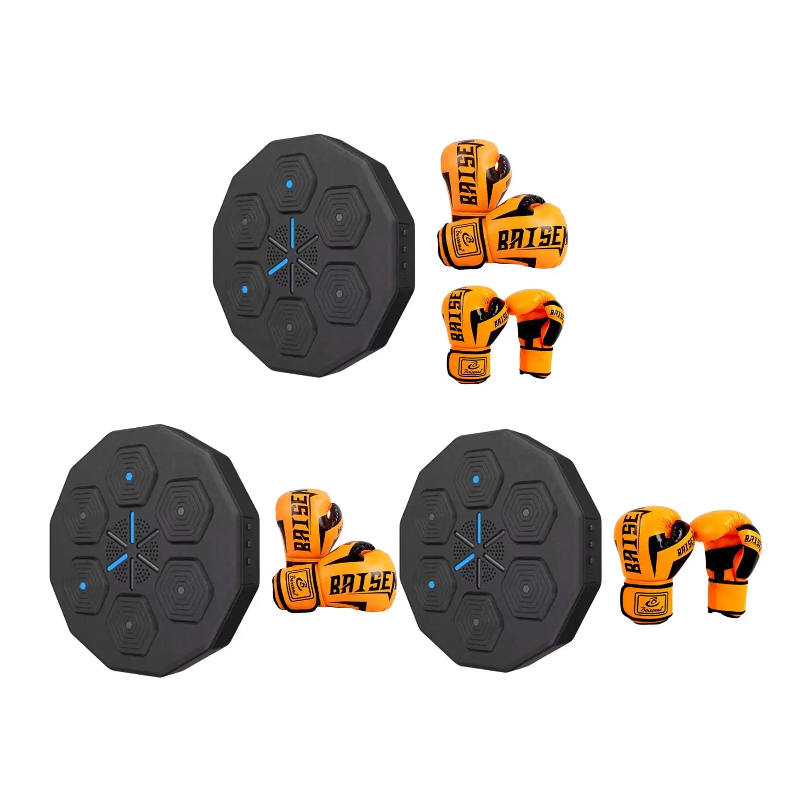 Wall Mounted Boxing Trainer Reaction Target with Gloves for Fitness Training Indoor Exercise Equipment