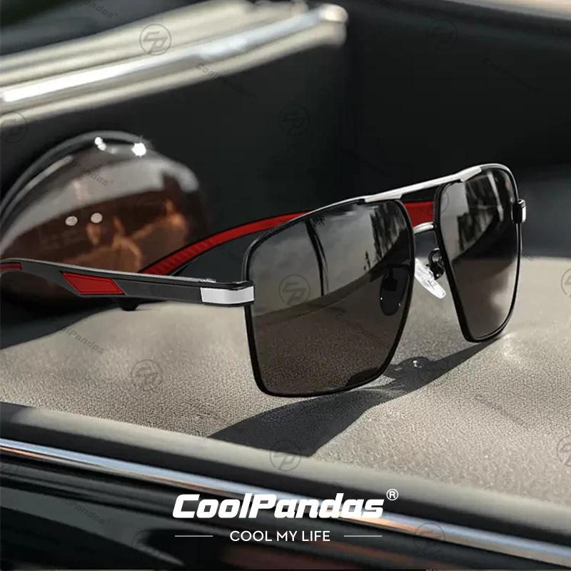 

CoolPandas Classic Photochromic Men's Sunglasses Polarized Lens Day Night Vision Sun glasses Coating UV400 Glasses Oculos de sol