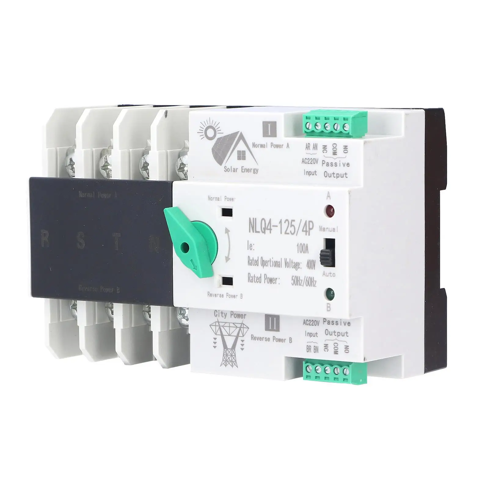 Automatic Transfer Switch Dual Power Controller NLQ4‑125/4P 100A 220V Fast Circuit Millisecond Switch