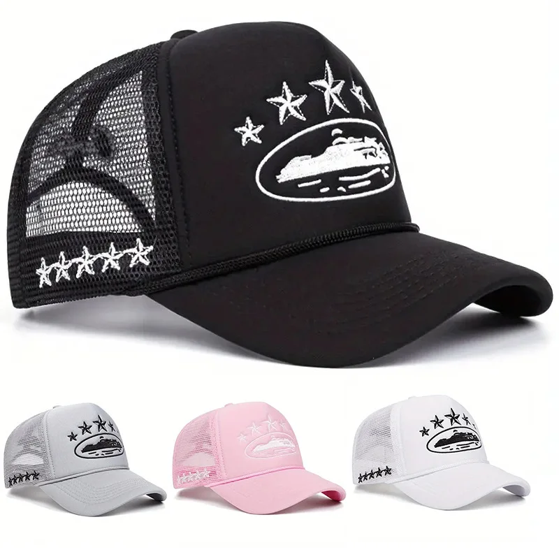 Neue Unisex Bedruckte Baseballkappen Neue Unisex Hip-Hop Atmungsaktive Persönliche Sonnenschutz-Netzkappen Vielseitige Street-Fashion Trucker Caps