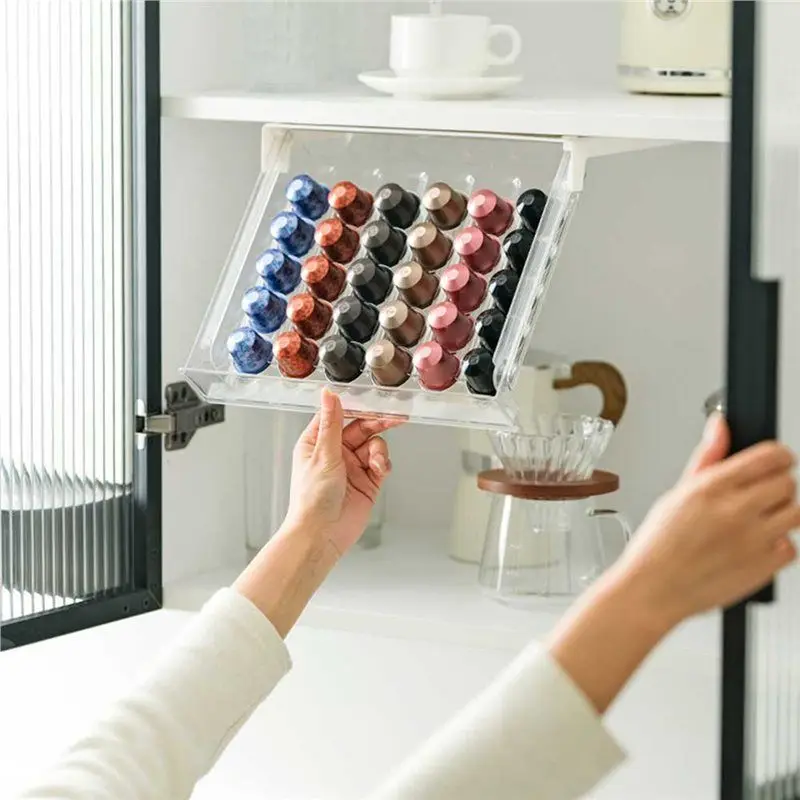 B03C-For Pod Tea Bag Organizer, Drawer Coffee Capsule Desk Table Storage Box, Space Saving Coffee Accessories view 6