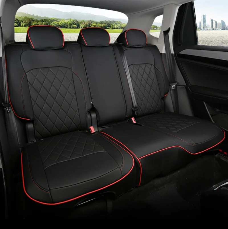 سيارة ثلاثية الأبعاد غطاء وسادة مقعد محيطي كامل مخصص لفولكس واجن T-ROC 2018-الحاضر الجلود واقية مقاوم للماء ملحق