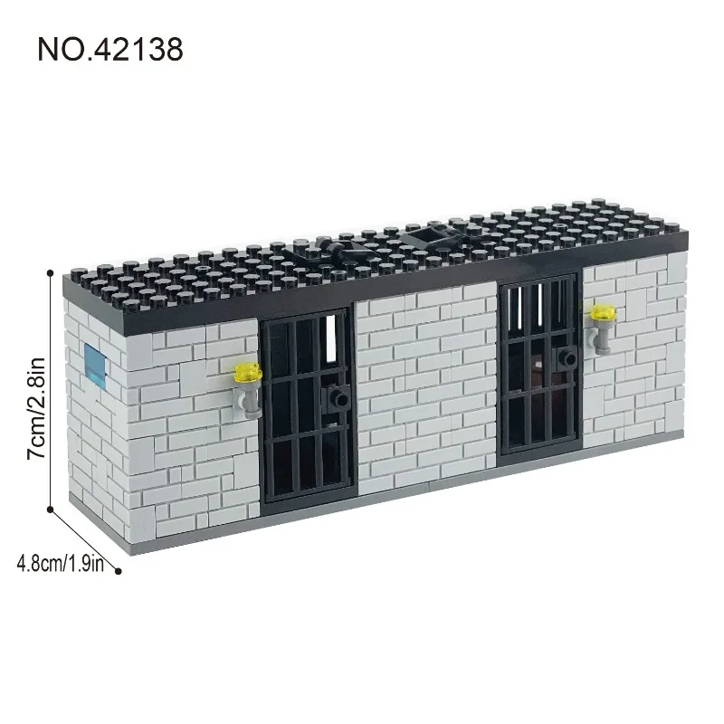 ホットスカイライト刑務所 42138 囚人と子供たちは小さなおもちゃの粒子を組み立て、暗室のセルを建設する誕生日プレゼント