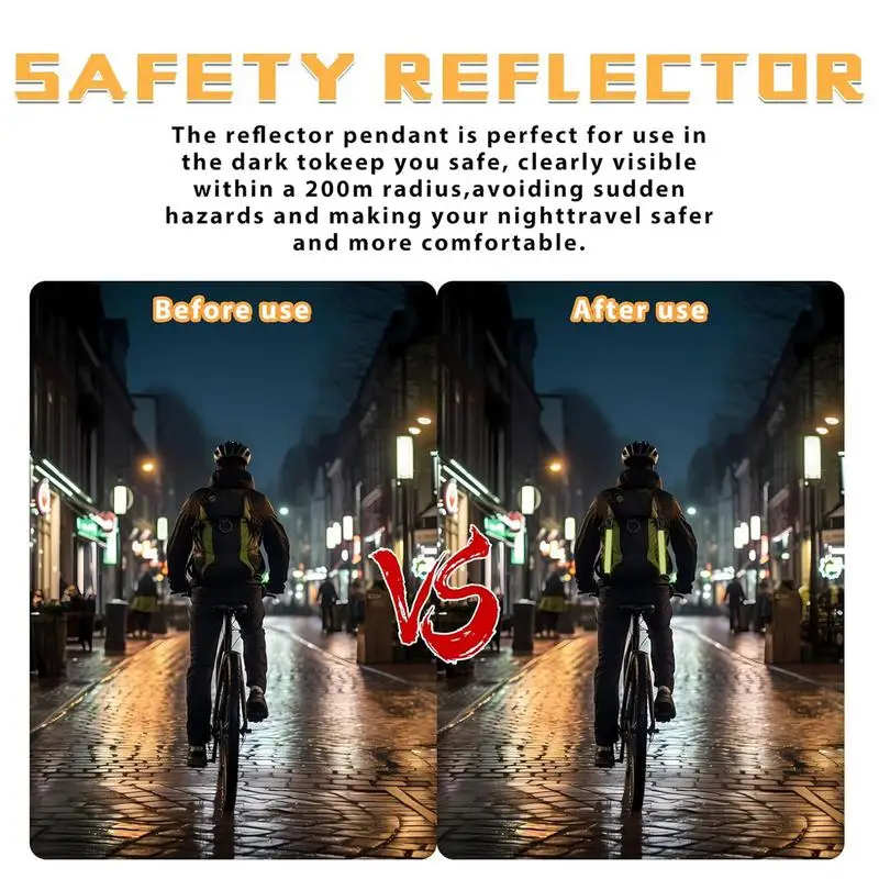 Nylonowe breloki do kluczy 6 szt. Odblaskowe nylonowe paski Brelok do kluczy Odbłyśnik bezpieczeństwa Przenośne wielofunkcyjne ozdoby na obrożę dla psa z