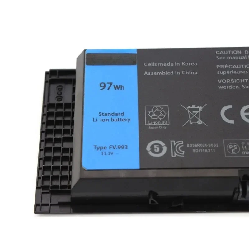 New FV993 11.1V 97Wh 8600mAh Laptop Battery for DELL Precision M6600 M6800 FJJ4W PG6RC R7PND M4800 M6700 M4600 M4700