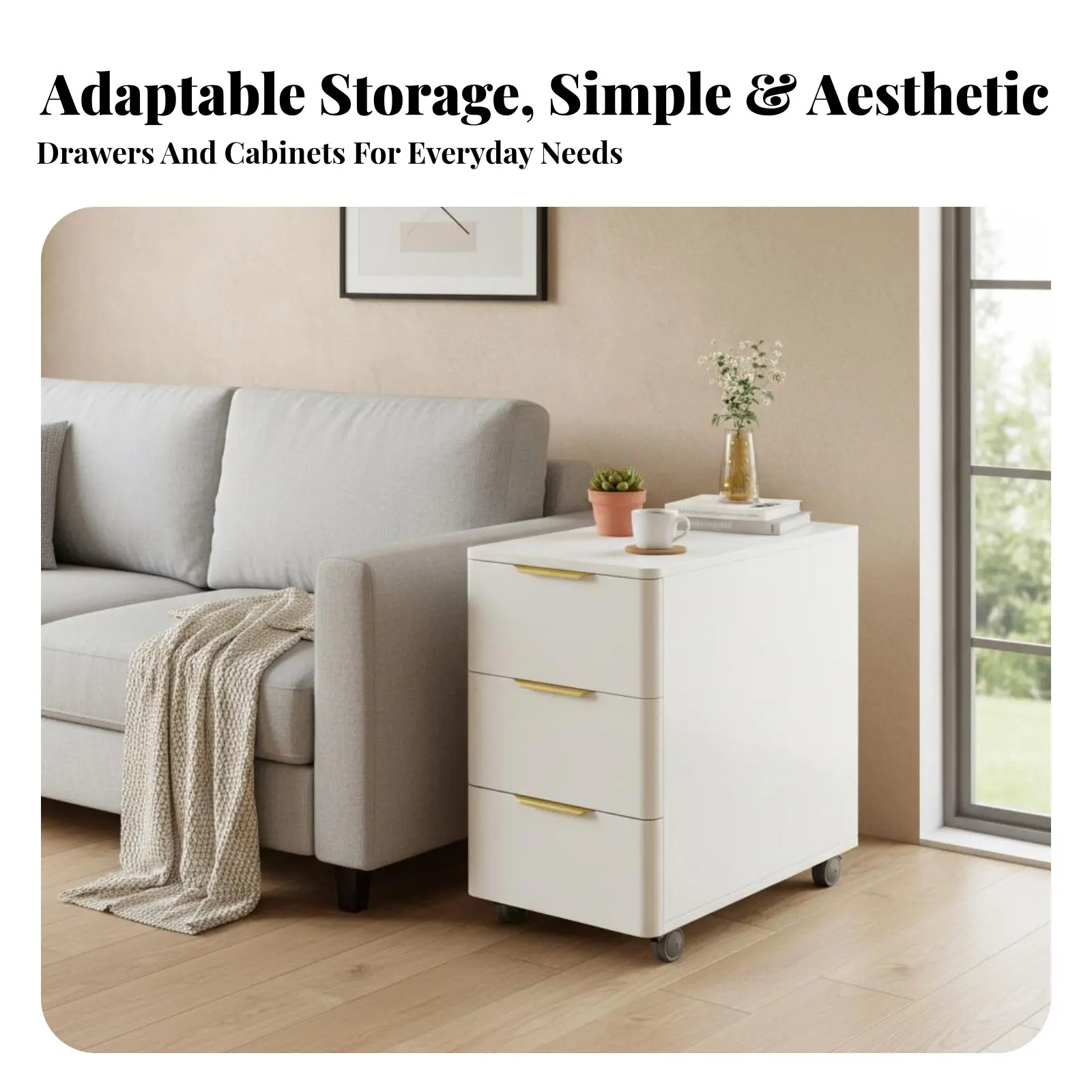 

Multi-Tier Trolley Space-Saving Design Rolling and Beverage Station Wheeled Organizer Easy to Move Sturdy Construction