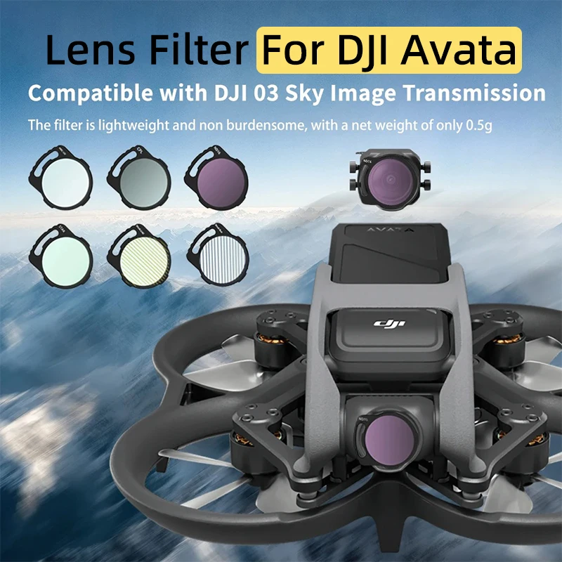 

For DJI Avata Drone DJI O3 Air Unit Lens Filter UV CPL ND Filter ND8/16/32/64PL Filters Set Night/Star/Streak Filter Accessories