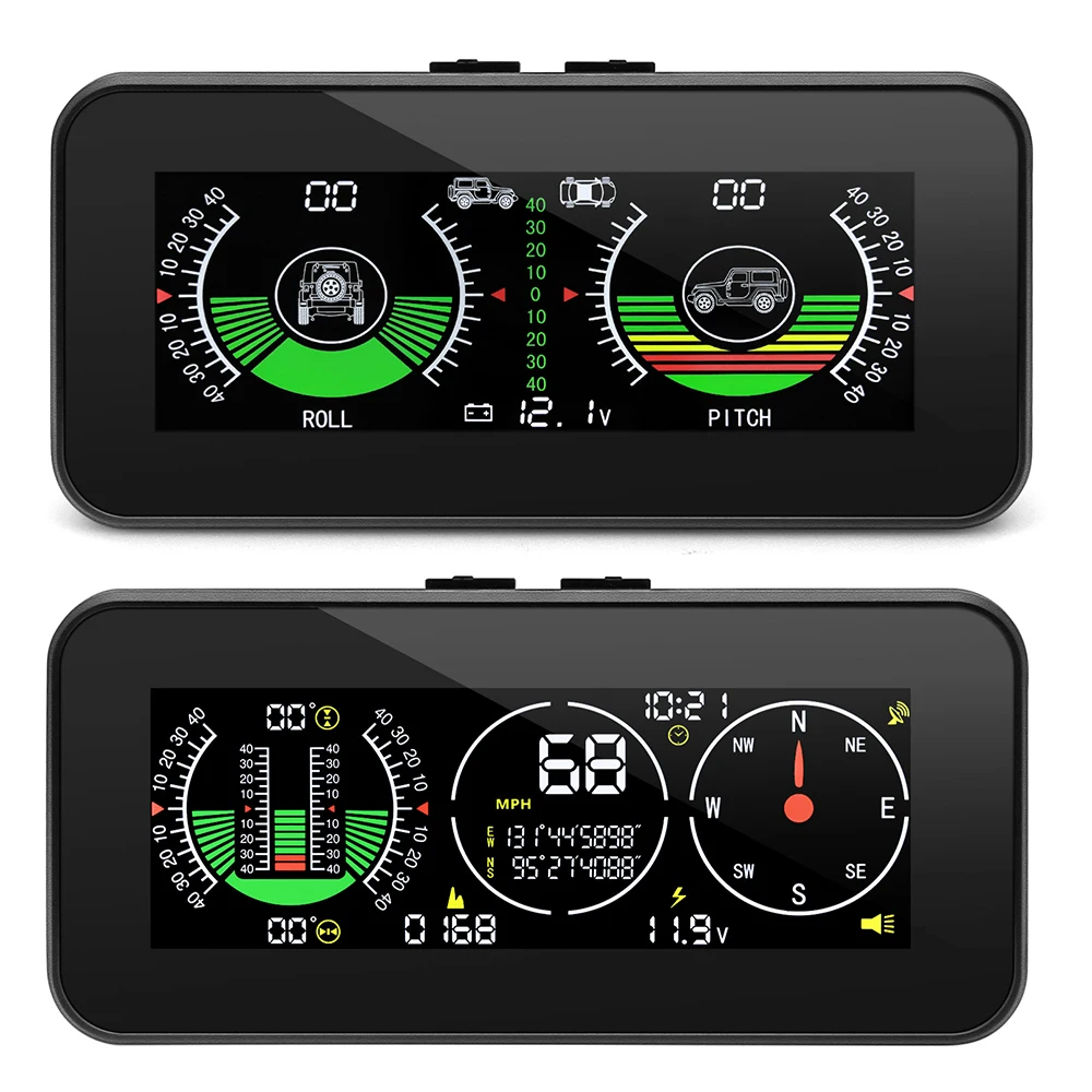 New M50 Slope Meter Display GPS+BDS Dual System Head Up Display M60 HUD Intelligent Inclinometer Off-road 4X4 Car HUD Custom