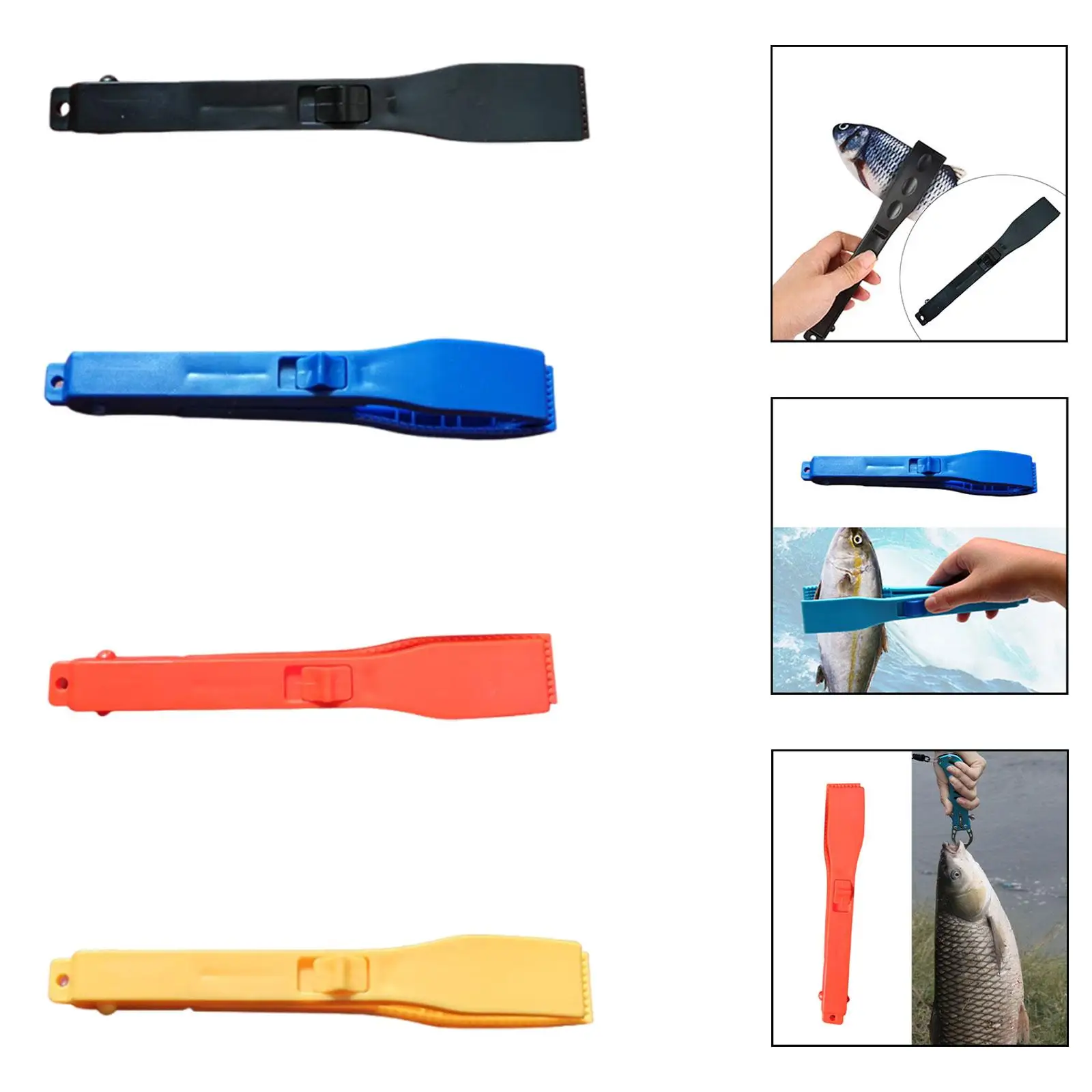 Portable Fish Gripper Pliers Sturdy Plastic Fishing Grabber with Lock Switch for Anglers Rivers and Oceans