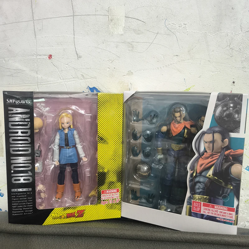 

SHFiguarts Dragon ball Z СУПЕР Android 17 Android No 18 с логотипом, шарнирная фигурка, коллекция игрушек, подарок на день рождения