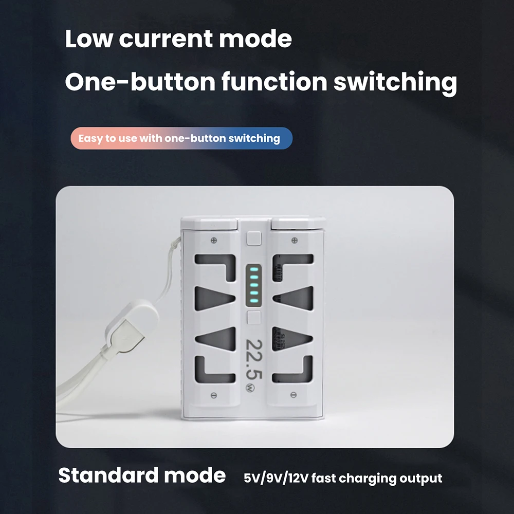 2x 21700 Akku-Powerbank DIY-Gehäuse 22,5W Typ-C Schnellladung Dual-Modus Niedrigstrom-Akkubox Hochkapazitäts-Powerbank – Detail 9