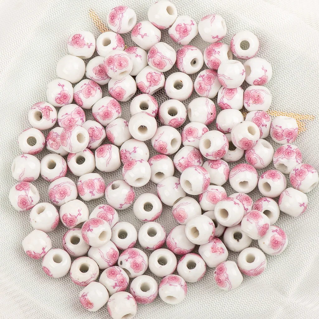 Jingdezhen-ceramic beads for jewelry making, 8 #50PCs, lot of beads, sale by bags, # a401a