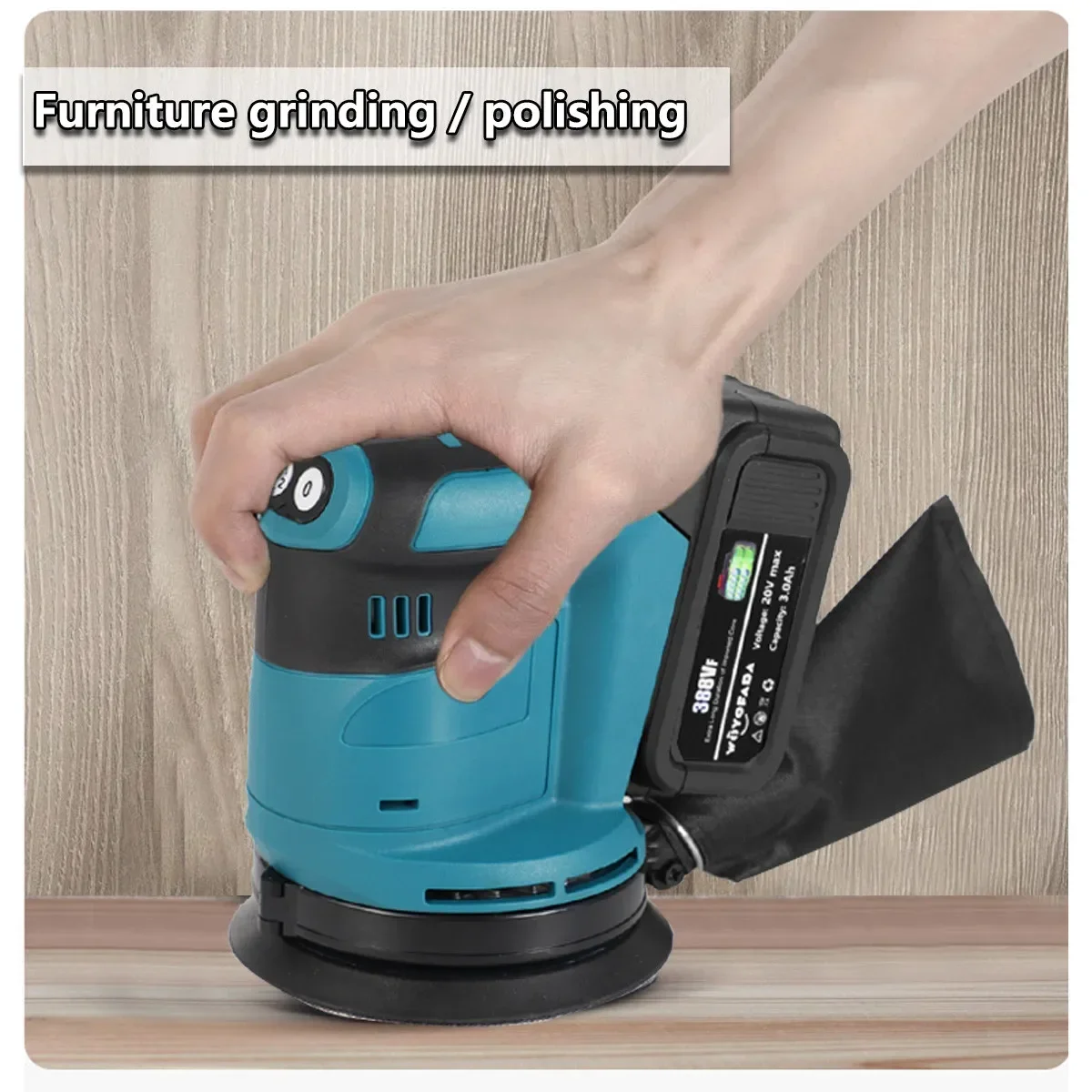 3 Speed Random Orbit Electric Sander 125mm Sandpaper Wood Grinder Polishing Machine Sander Power Tools For Makita 18V Battery