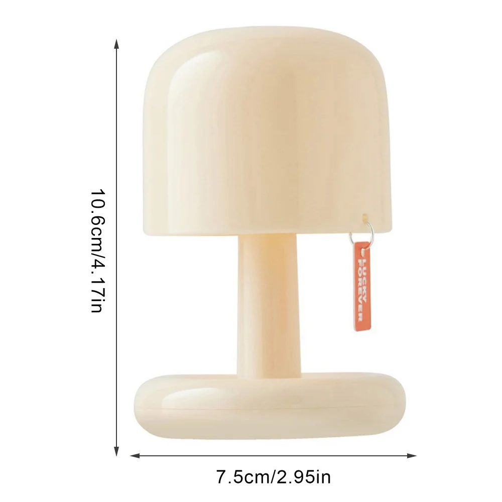 Mini Creative Mushroom Table Lamp Sunset Color Rechargeable Desktop Night Light for Bedroom Bedside Living Room Decor Kids Gift