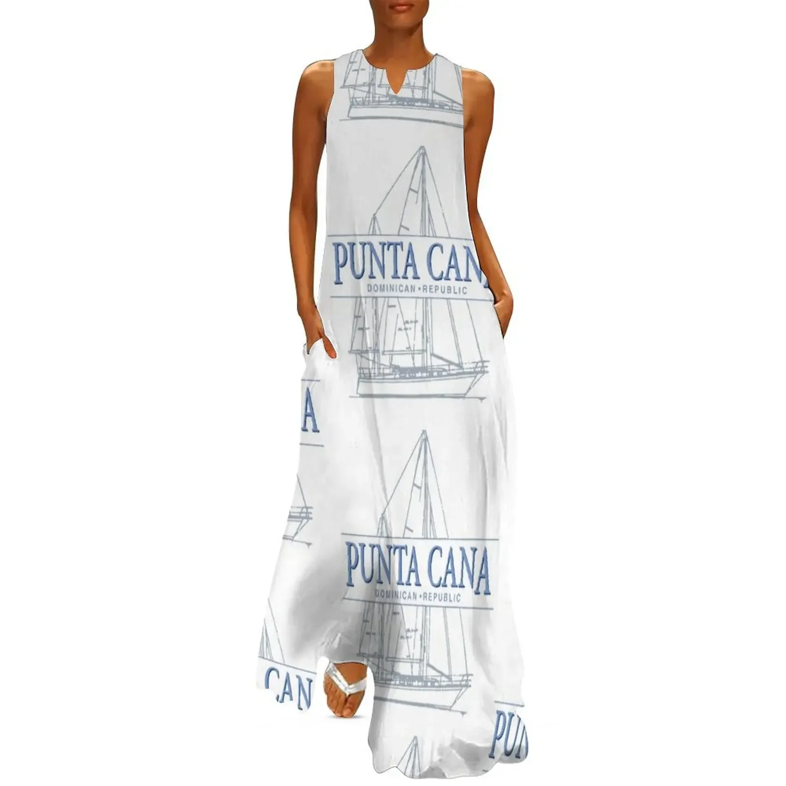 

Punta Cana Dominican Republic souvenir Long Dress womans clothing Women's skirt birthday dress for women Women's clothing Dress