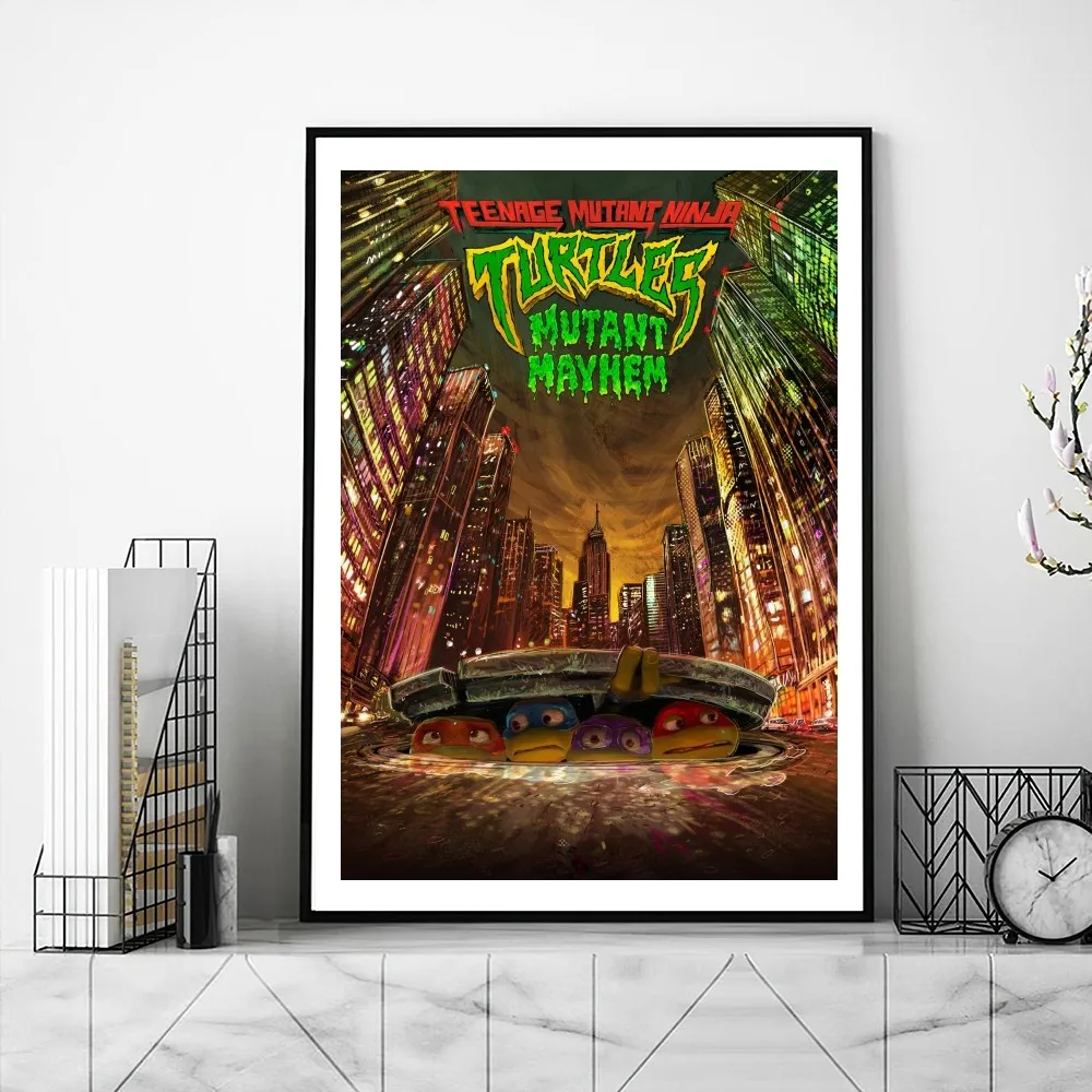 N-Ninja Movie Turtles Funny Poster Gallery Prints, Self Adhesive Home Decor, Wall Decals, Living Room Sticker