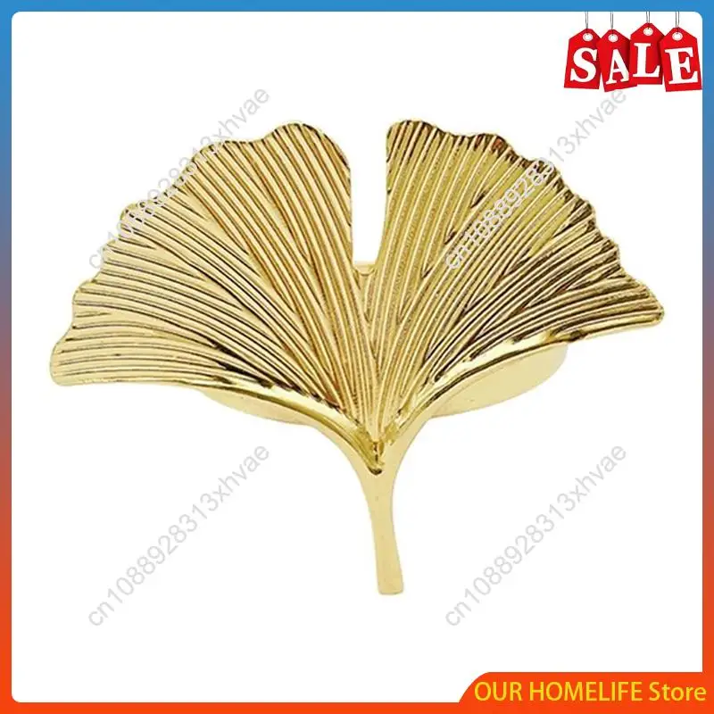 Y39A-6Pcs Ginkgo Biloba Napkin Ring Buckle Can Be Used For Wedding Banquet Mother's Day Table Decoration.
