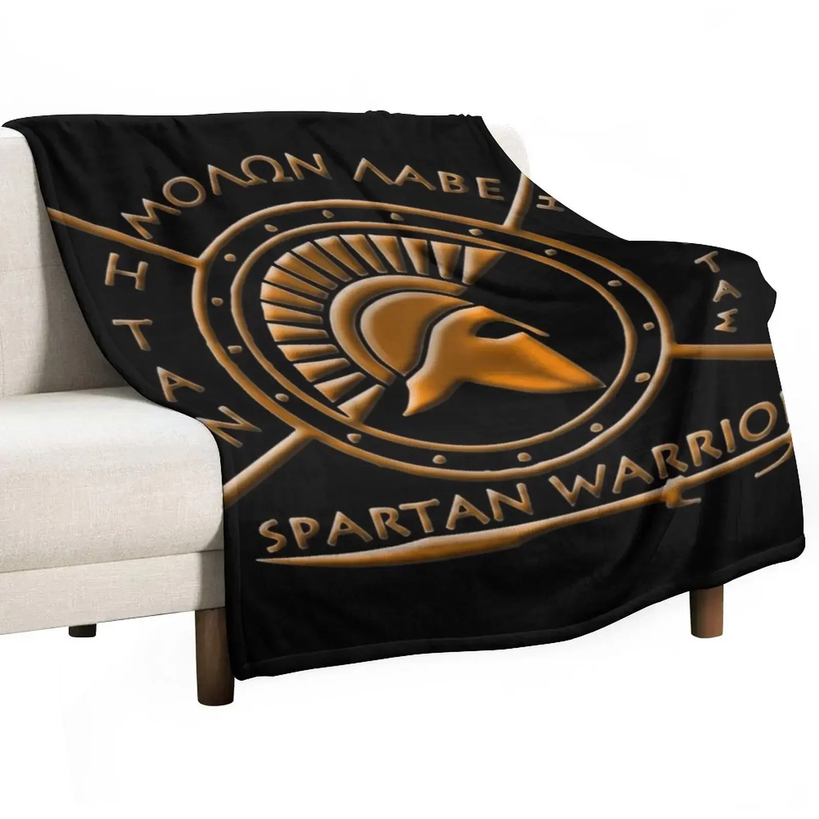 

Spartan warrior - Molon lave and come back with your shield or on it Throw Blanket halloween Picnic Plaid on the sofa Blankets