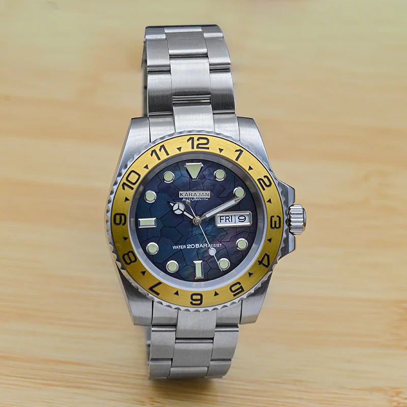 KARAJAN Submariner Style 20ATM Waterproof Automatic Mechanical Case NH35 NH36 Movement Sapphire Glass Fashion Bezel Men Watch