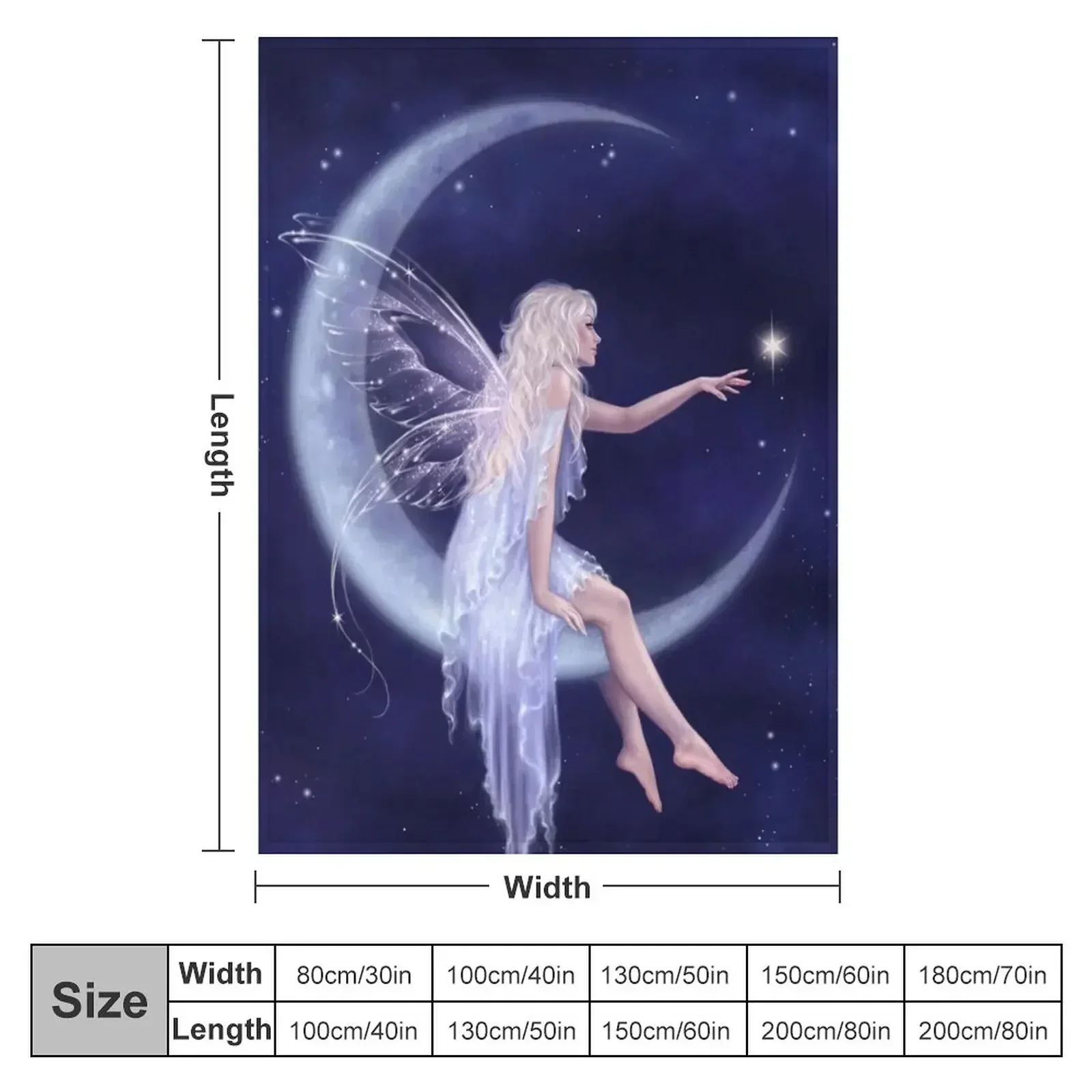 Birth of a Star Moon Fairy Throw Blanket Luxury St Thins Plaid Personalized Gift Blankets