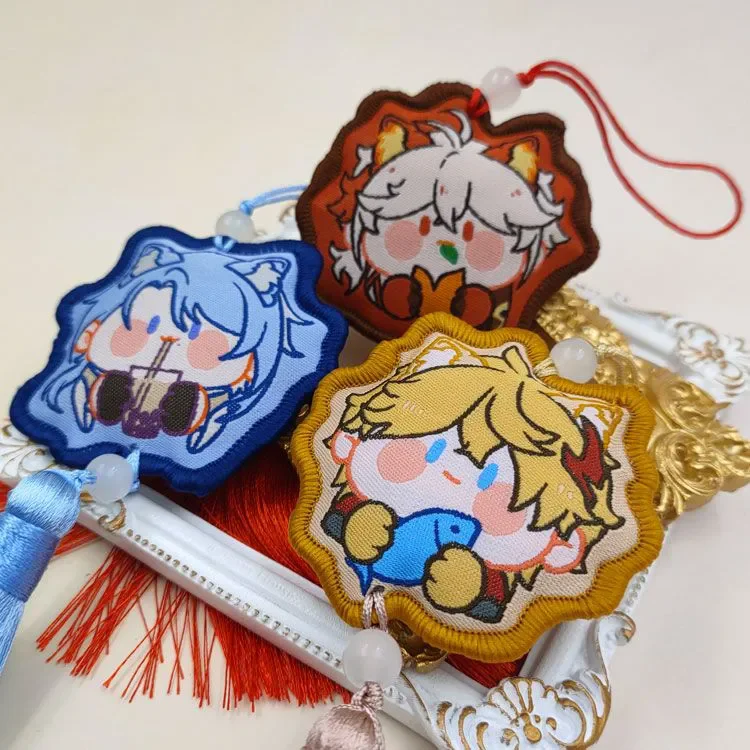 Embroidery Xmas Ornaments - Genshin Impact Tartaglia Kazuha Xiao Cosplay-Figur,