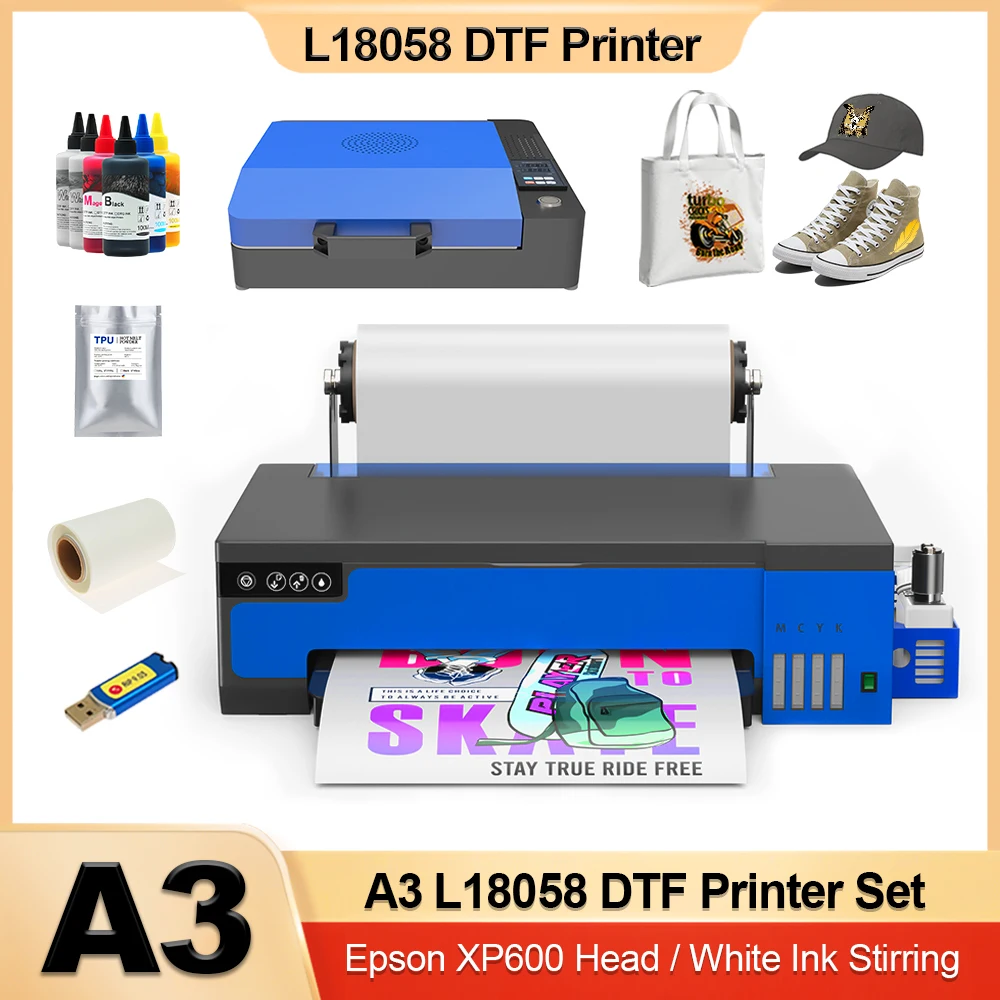 

For Epson XP600 DTF Printer A3 impresora DTF T-shirt Printing Machine Direct Heat Transfer DTF Printer For T-Shirt Shoes Hoodie