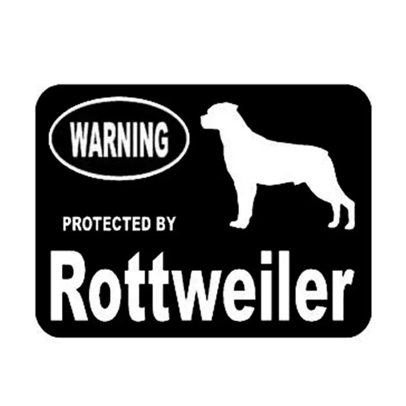 

Protected By Rottweiler Dog Warning Car Stickers Personalized Stickers, Waterproof and Sunscreen PVC 13*10cm