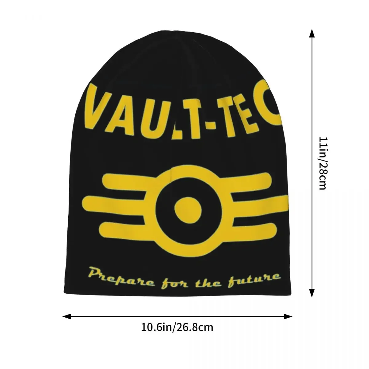 Fallout 4 Vault-Tec Logo Warm Knitted Cap Hip Hop Bonnet Hat Autumn Winter Outdoor Beanies Hats for Men Women Adult