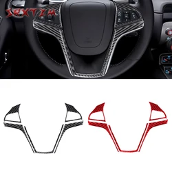 For Chevrolet Camaro 2010 2011 2012 2013 2014 2015 Real Carbon Fiber Steering Wheel Buttons Cover Car Interior Sticker